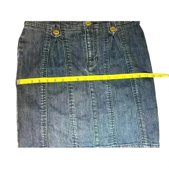 PILCRO AND THE LETTERPRESS WOMENS’S DARK WASH DENIM SKIRT•SIZE 27•PREOWNED• - Picture 4 of 7